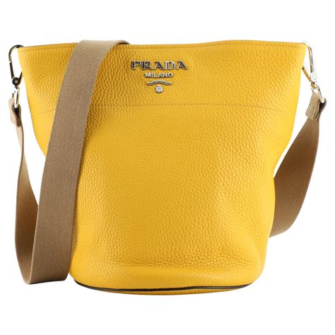 prada daino leather bucket bag|real real Prada vitello daino.